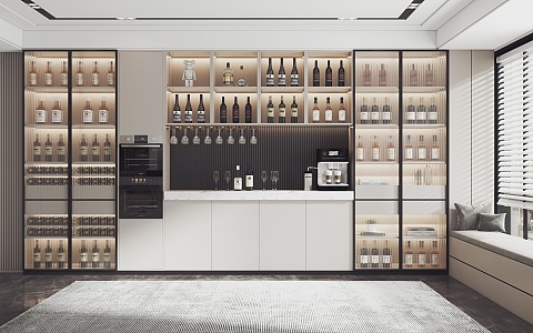 Modern Wine Cabinet Integrated Wine Cabinet Red Wine 3d model