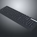 Black Full Size Computer Keyboard With Modern Design And Comfortable Key Layout 3d model