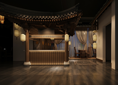 Chinese Restaurant 3d model