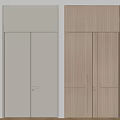 Modern Light Colored And Wooden Double Doors Design For Home Interior 3d model