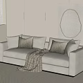 Double sofa abstract hanging picture 3d model
