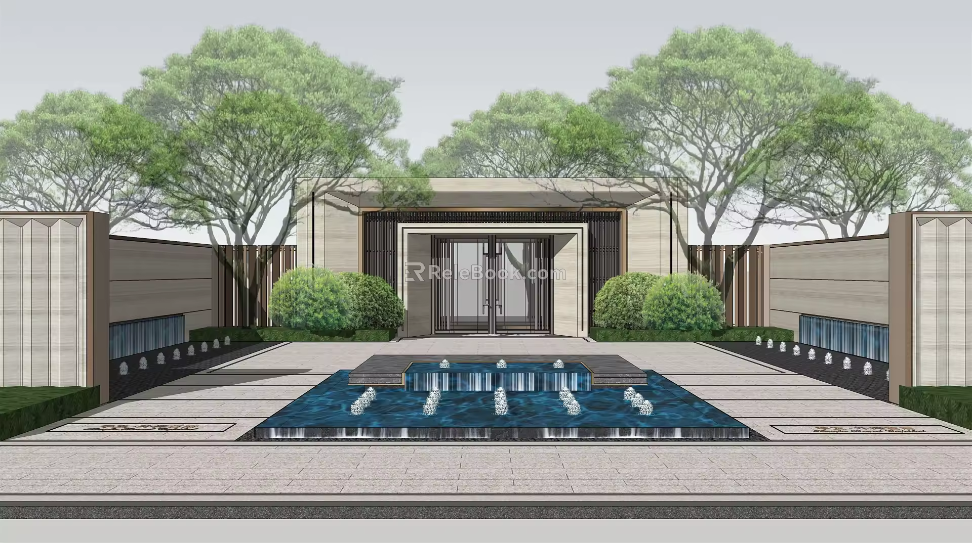 New Chinese Gate Entrance Gate 3d model