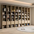 Modern Bookcase Bookshelf Ornaments Book Decorative Cabinet 3d model