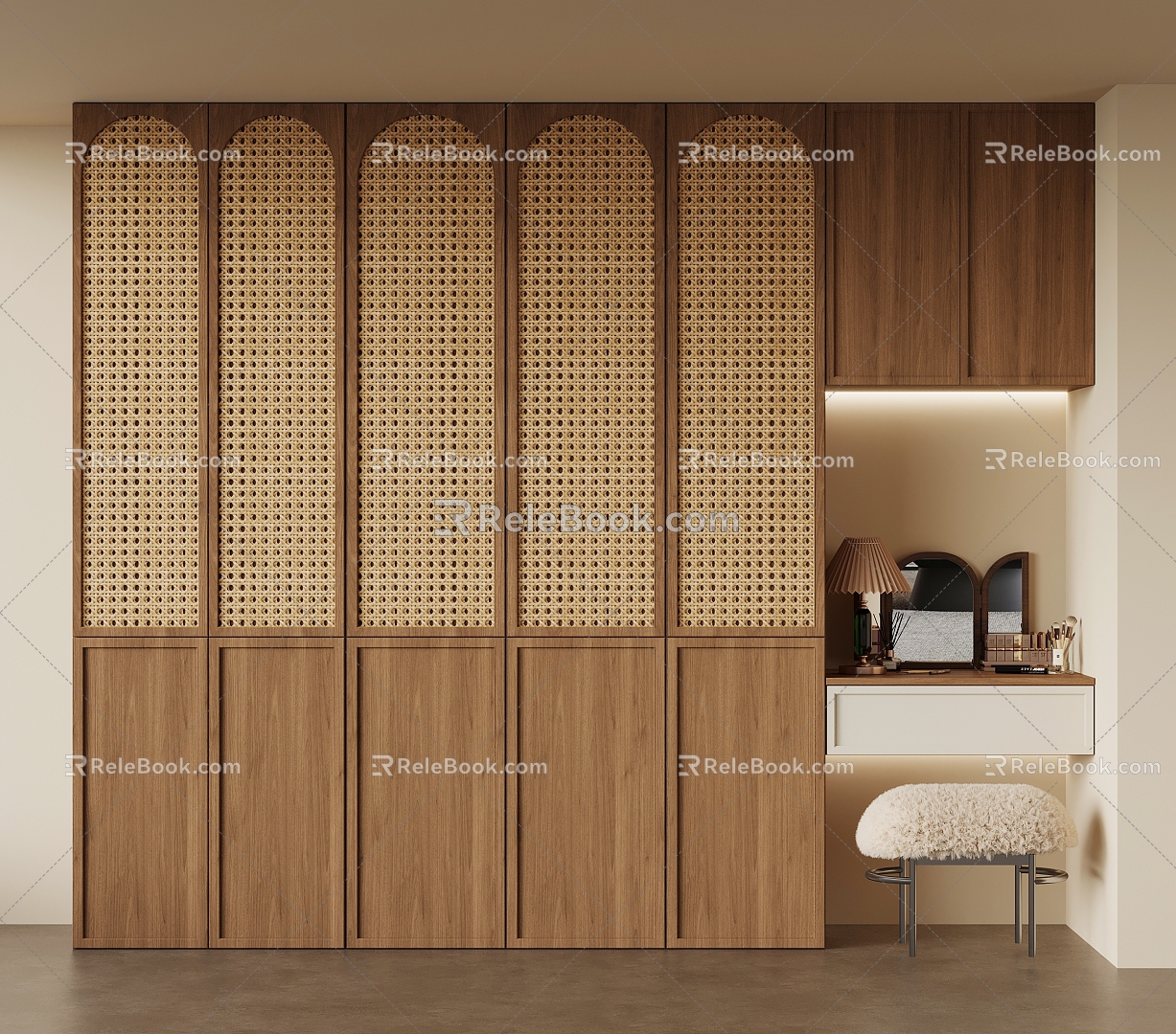 Middle style wardrobe 3d model