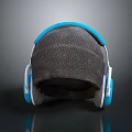 Blue And Gray Over Ear Headphones With Mesh Headband And Soft Earpads Design