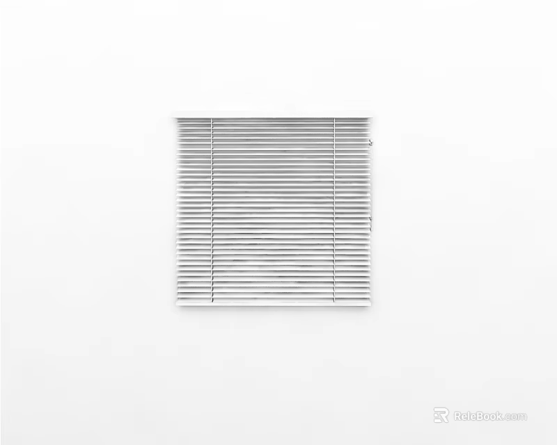 White Horizontal Window Blinds With Sleek Slats For Home Light Control Design 3d model 