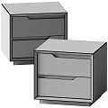 Sleek Modern Black Wooden Nightstand With Two Drawers Bedroom Furniture Design