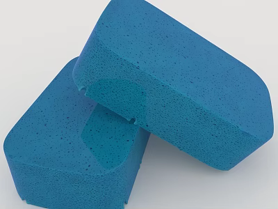 Blue Soft Absorbent Household Cleaning Sponges For Kitchen Bathroom Daily Use 3d model