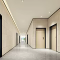 modern elevator hall elevator 3d model