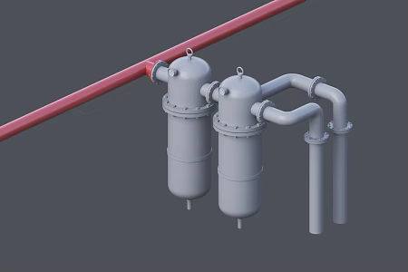Oil remover industrial equipment industrial parts 3d model