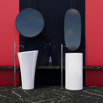 Modern vanity floor vanity mirror vanity mirror 3d model