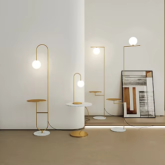 Modern lighting combination floor lamp 3d model