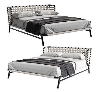 Double bed 3d model