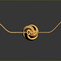 Golden Teardrop Pendant Necklace with Shiny Glossy Design Elegant Fashion Accessory