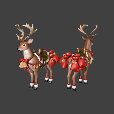 Modern Deer Christmas Deer 3d model Modern Deer Christmas Deer 3d model