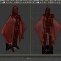 Hooded Dark Gray Cloak With Belt For Role Play Costume Clothes