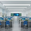 Modern Classroom Audiovisual Classroom Computer Classroom 3d model