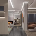 Modern Interior Design Open Living Space With Sofa Fireplace Lighting And Wooden Flooring