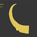 Golden Decorative Horn With Intricate Carved Patterns On Dark Background