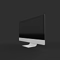 Modern Sleek Desktop Monitor With Black Screen And White Stand Design