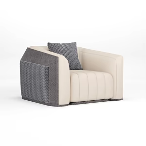 Modern Light Luxury Single Sofa 3d model