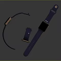 Electronic Smartwatch Collection With Blue Straps Golden Cases And Different Designs