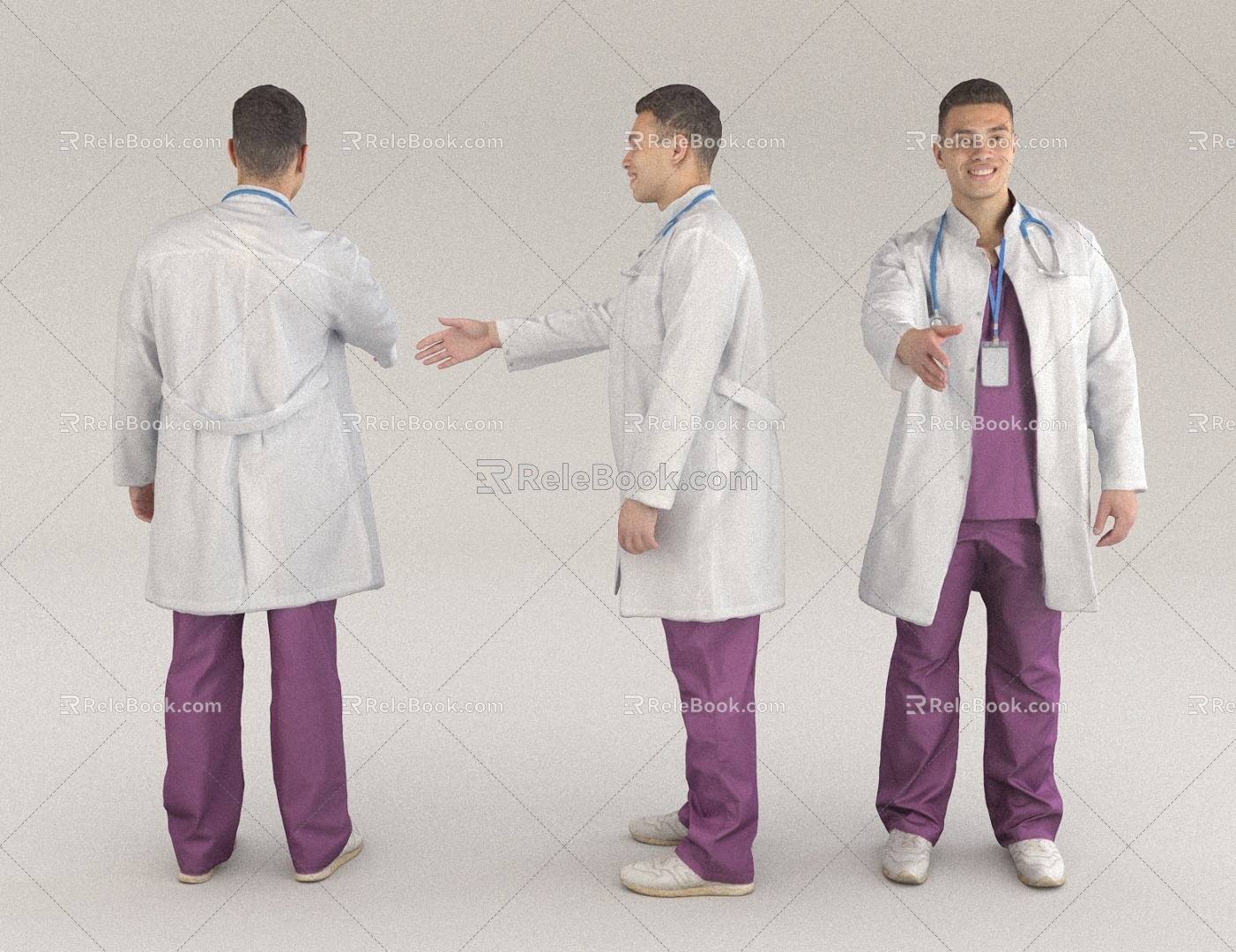 Passerby Figure Pedestrian Doctor 3d model