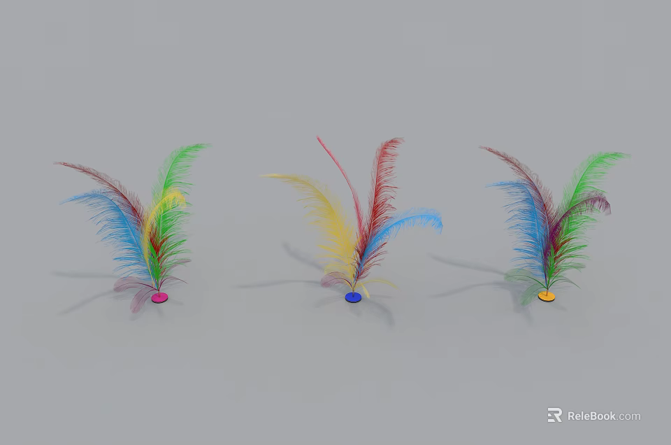Colorful Feather Badminton Shuttlecocks Professional Sports Equipment For Training 3d model 