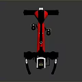 STARTRAC Red And Black Stationary Bike With Ergonomic Design For Home Fitness Use