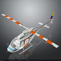 White And Orange Rotor Mars Helicopter Model For Space Exploration Mission 3d model