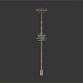 Different Metal Poles Featuring Various Structural Designs And Industrial Applications 3d model