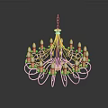 Modern Golden Chandelier Interior Design With Decorative Bulbs And Elegant Style
