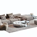 Modern Sofa Coffee Table Combination Sofa Coffee Table 3d model