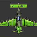Vibrant Green Toy Airplane Model With Detailed Wings Propeller And Cockpit Design