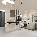 Modern Clothing Store Interior With Mannequins Display Racks And Cashier Counter