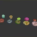 Assorted Delicious Donuts And Pastries With Colorful Glazes And Toppings