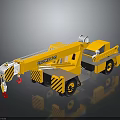 FENGSHUN Yellow Mobile Truck Crane With Extendable Boom And Red Hook Equipment
