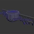 Metallic Industrial Equipment With Circular Main Body Rail And Projecting Metal Arms