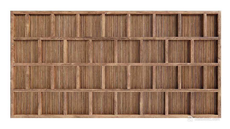 Elegant Modern Ceiling Design Featuring Wooden Grid Panels and Natural Finish 3d model 