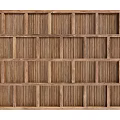 Elegant Modern Ceiling Design Featuring Wooden Grid Panels and Natural Finish