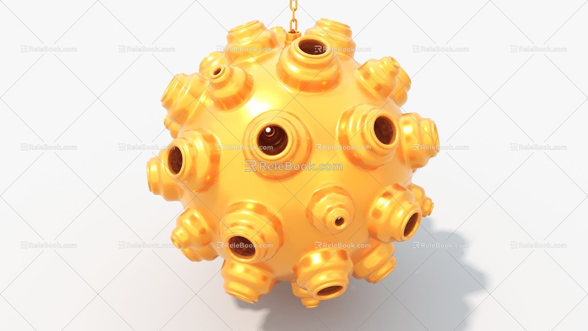 Creative lamps future machinery Cypunk sphere hard surface high-tech industrial parts 3d model