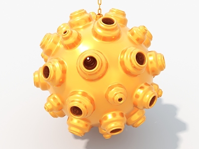 Creative lamps future machinery Cypunk sphere hard surface high-tech industrial parts 3d model