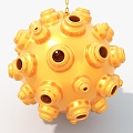 Creative lamps future machinery Cypunk sphere hard surface high-tech industrial parts 3d model