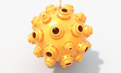 Creative lamps future machinery Cypunk sphere hard surface high-tech industrial parts 3d model