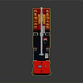 Red Fire Truck With Extended Ladder And Orange Rescue Equipment