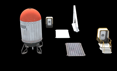 Modern Lunar Base Space Equipment 3d model