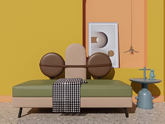 Modern Multiplayer Sofa Lounge Chair Combination 3d model