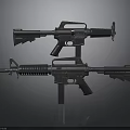 Tactical Rifles Design With Barrel Stock Magazine Handguard And Grip