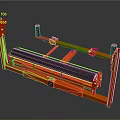 Modern lathe machine tool lathe machining turning 3d model