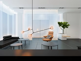Modern reception area 3d model